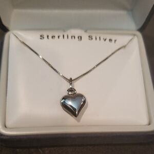 Sterling Silver Heart Pendant Necklace